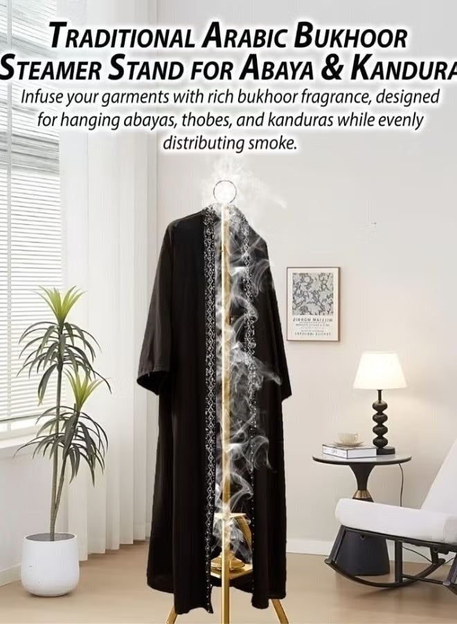 Dinnx DENX DX3619 Aromatherapy Floor Clothes Hanger – 175 cm Height, Durable Iron Construction with Integrated Censer for Fragrance, Elegant Multi-Purpose Clothes Stand for Home, Majlis & Boutiques - Image 5